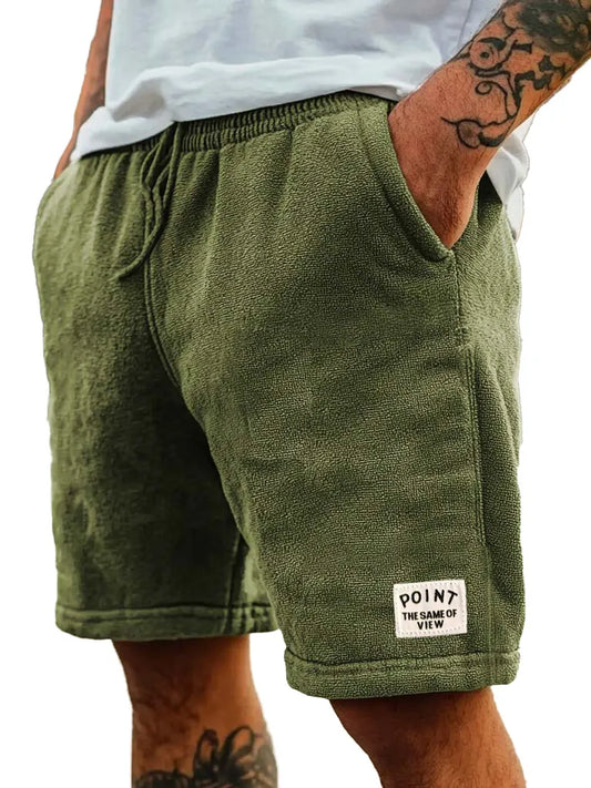 Men's Fashion Retro Embroidered Logo Pocket Shorts