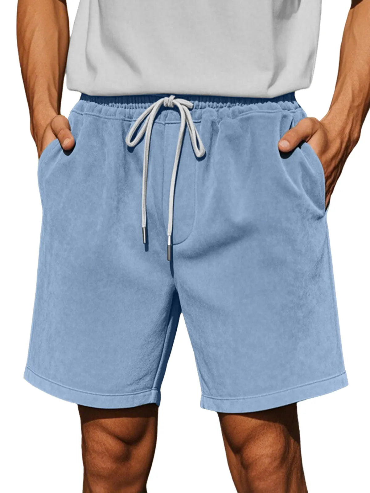 Men's Simple Everyday Suede Casual Loose Shorts