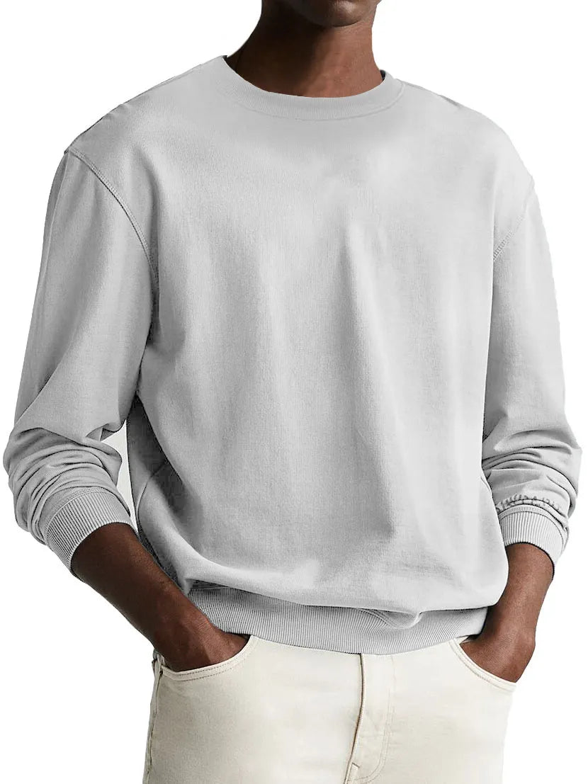 Men's Fashion Retro Round Neck Long Sleeve Sweatshirt
