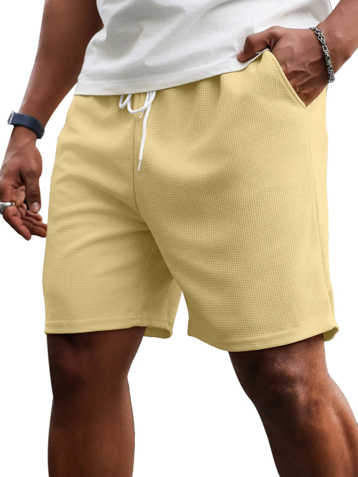 Men's Casual Simple Waffle Shorts