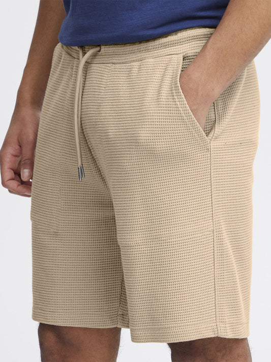 Men's Comfortable Waffle Texture Lace-Up Casual Bermuda Shorts