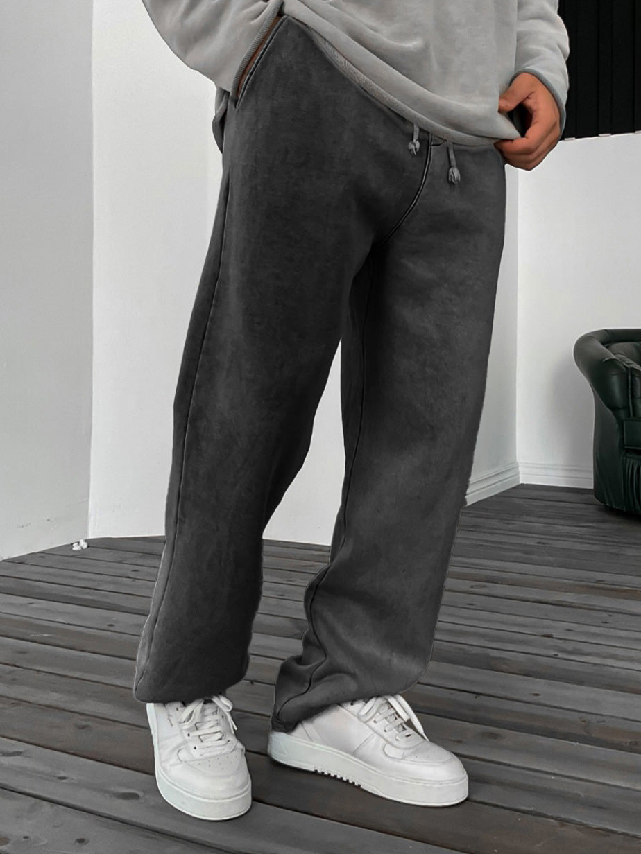 Men's Vintage Distressed Fashionable Thickened Trousers