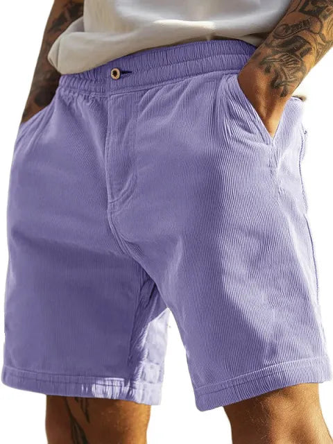 Men's Fashion Casual Elastic Waist Retro Shorts