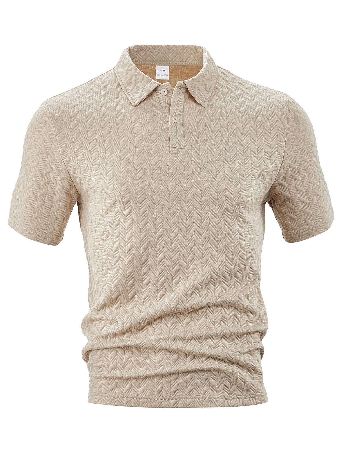 Men's Casual Lapel Jacquard Comfort Short Sleeve POLO Shirt
