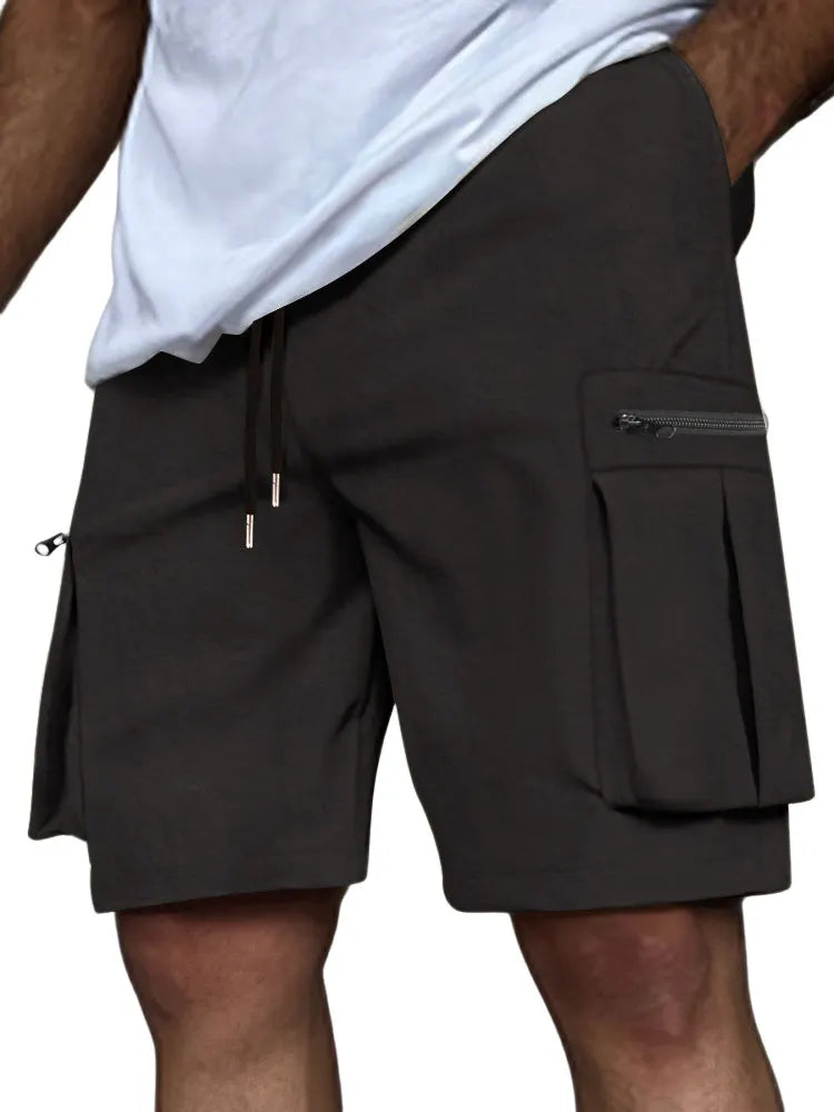 Men's Cargo Zipper Pocket Casual Shorts