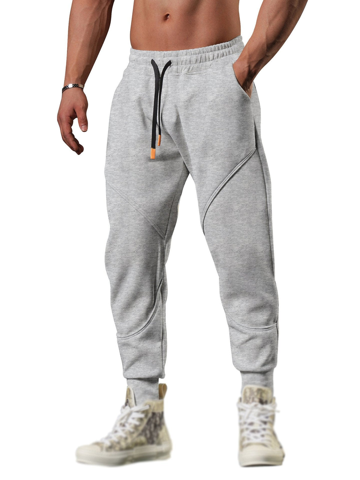 Men's Loose Three-dimensional Patchwork Leggings Trousers
