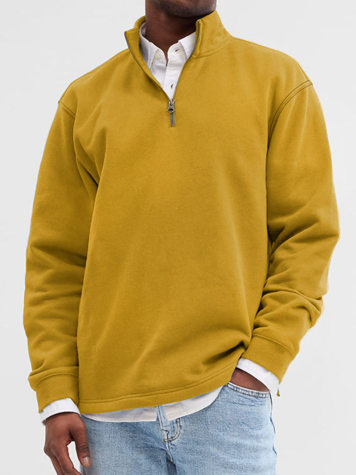 Men's Fashionable Casual Zipper Polo Shirt