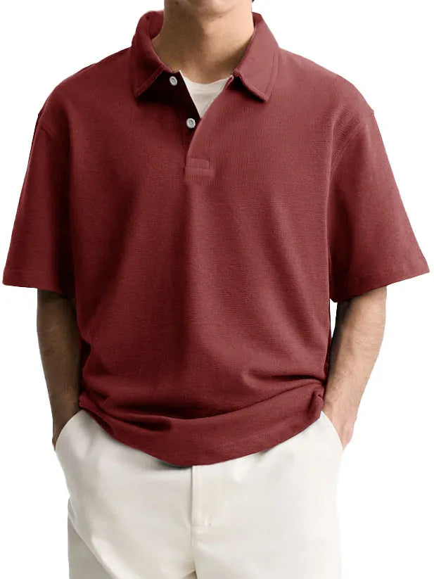 Men's Fashion Casual Lapel Short Sleeve Polo Shirt
