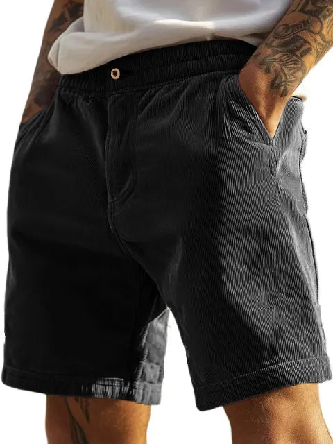 Men's Fashion Casual Elastic Waist Retro Shorts