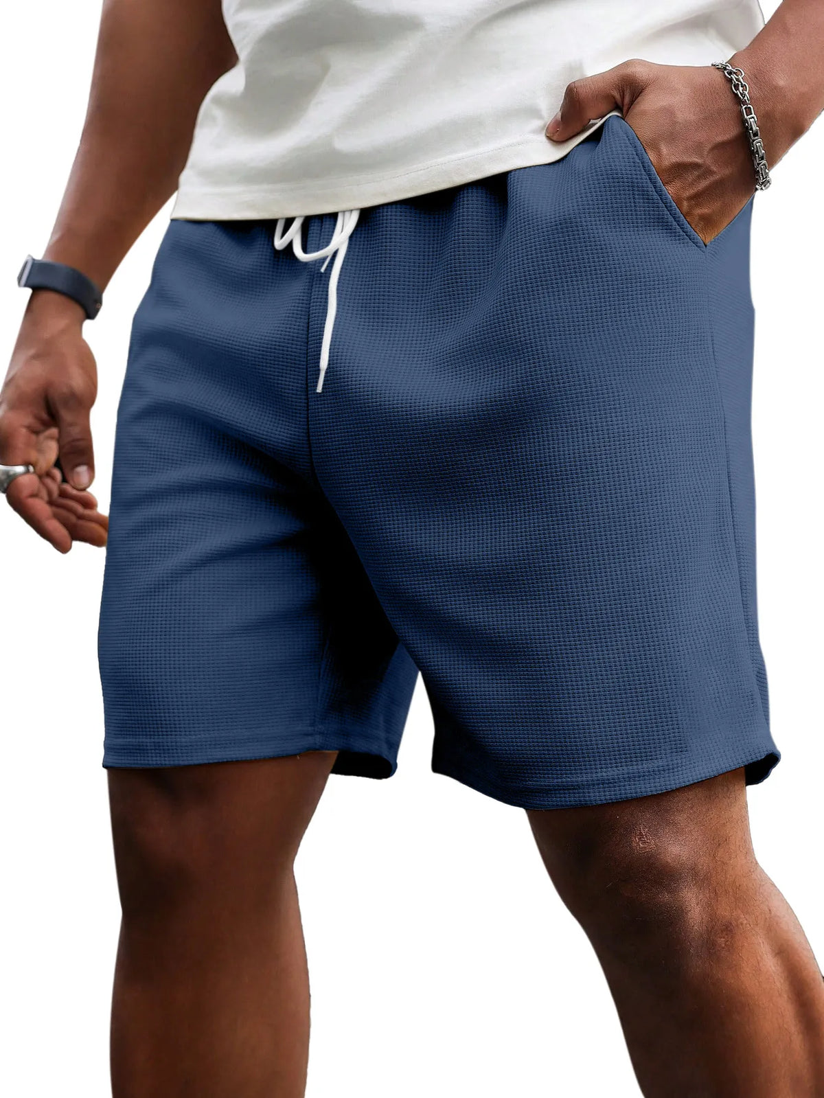 Men's Casual Simple Waffle Shorts