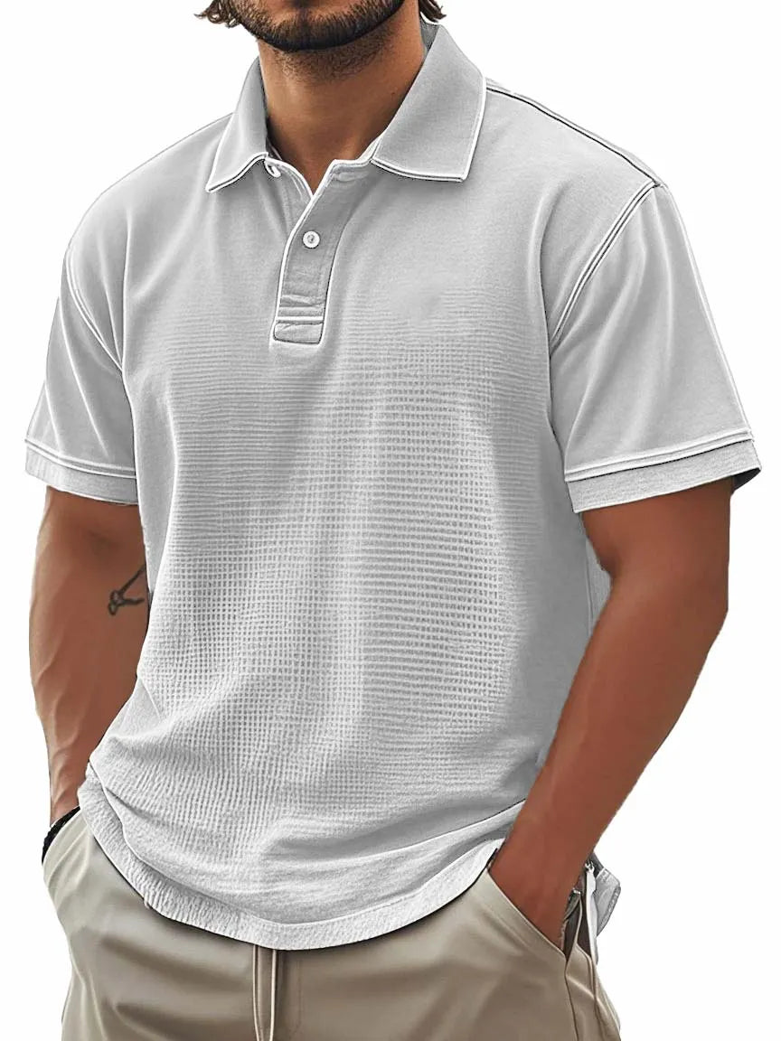 Men's Retro Fashion Workwear Lapel Short-sleeved Polo Shirt