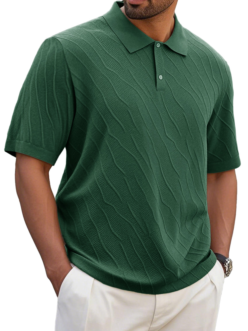 Men's Fashion Casual Short-sleeved Lapel Polo Shirt