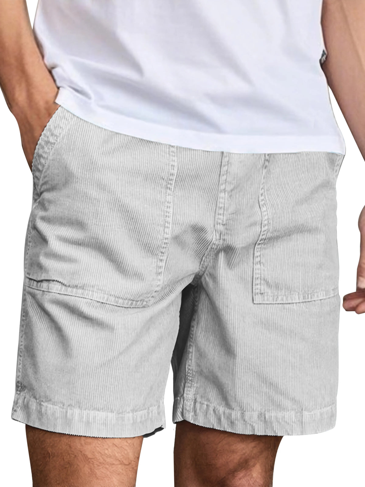 Men's Everyday Texture Solid Color Loose Shorts