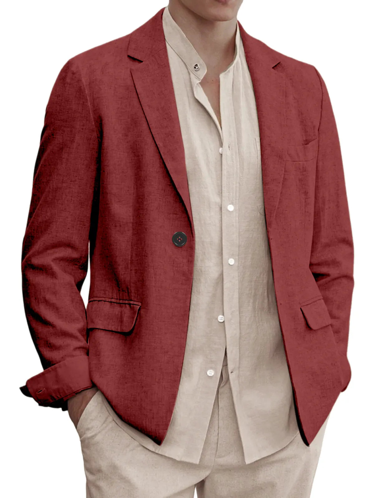 Men's Solid Color Comfortable Everyday Blazer