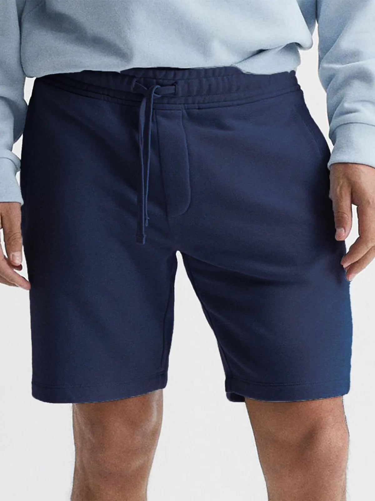 Men's Stylish Drawstring Dye Casual Cropped Shorts with Side Pockets