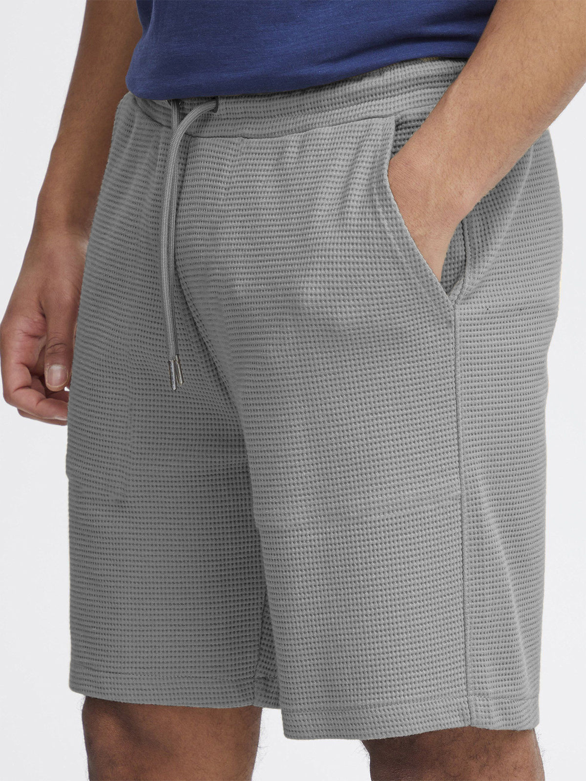 Men's Comfortable Waffle Texture Lace-Up Casual Bermuda Shorts