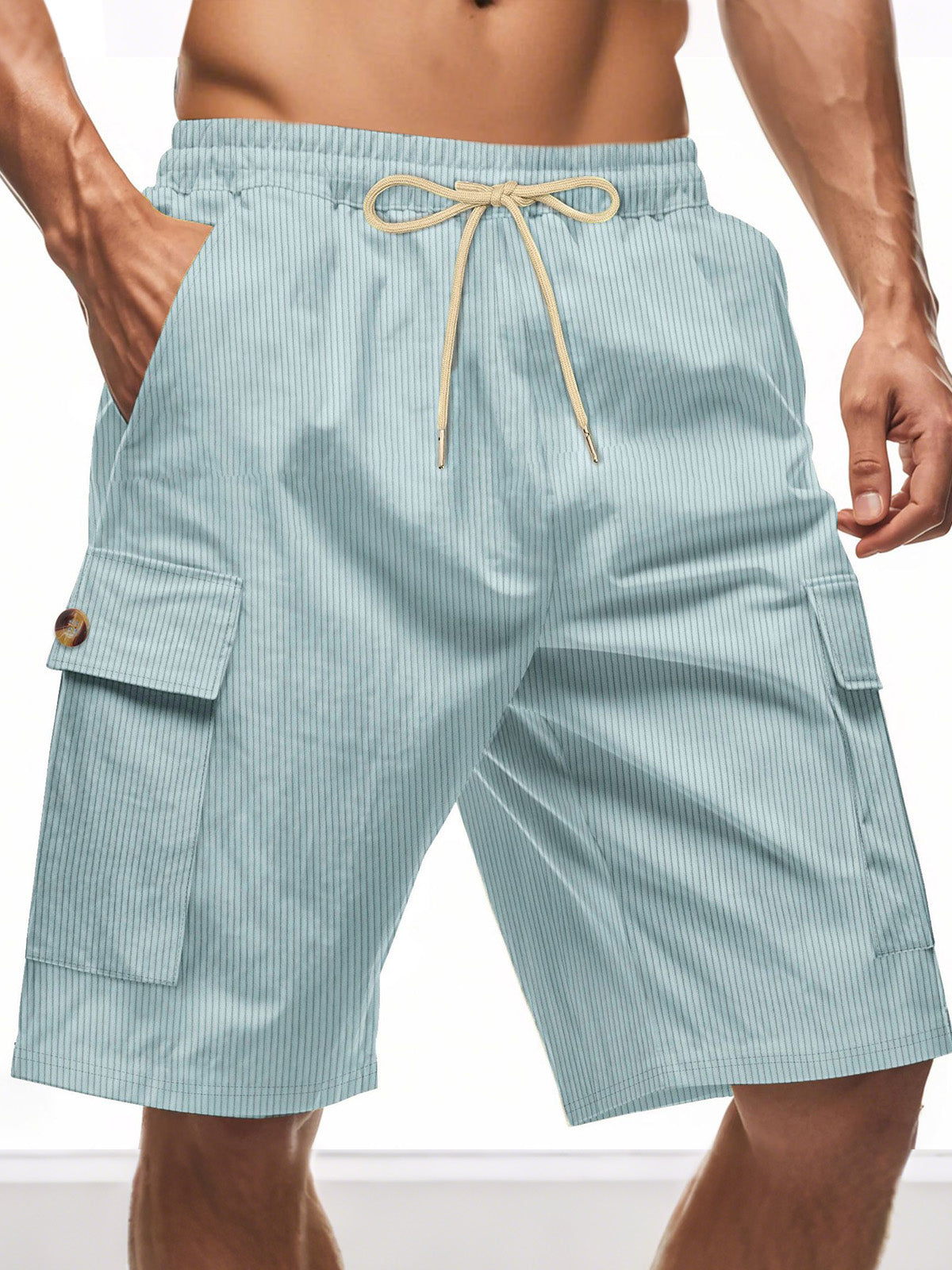 Men's Corduroy Multi-pocket Cargo Shorts