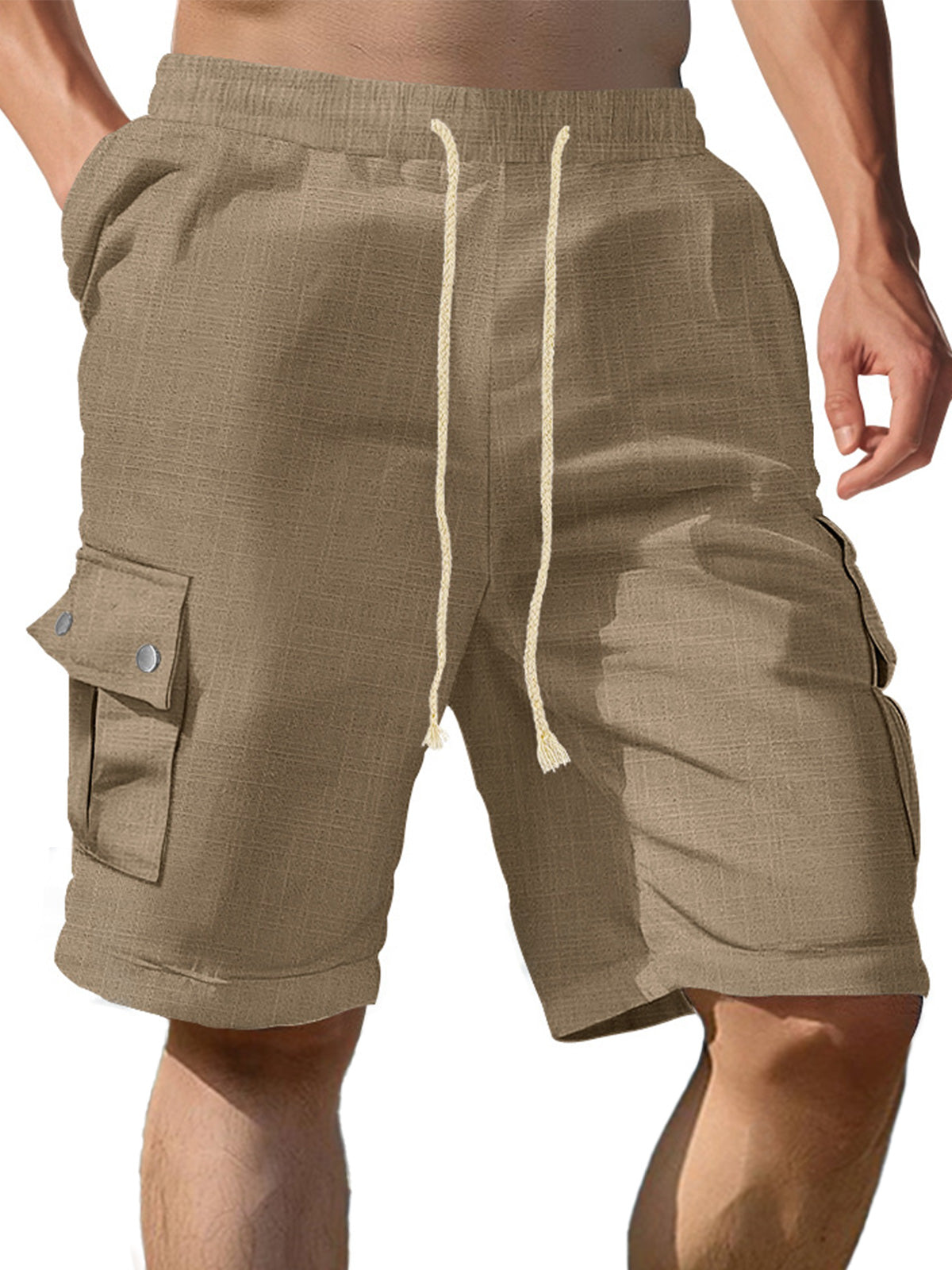 Men's Multi-pocket Cotton Casual Loose Shorts