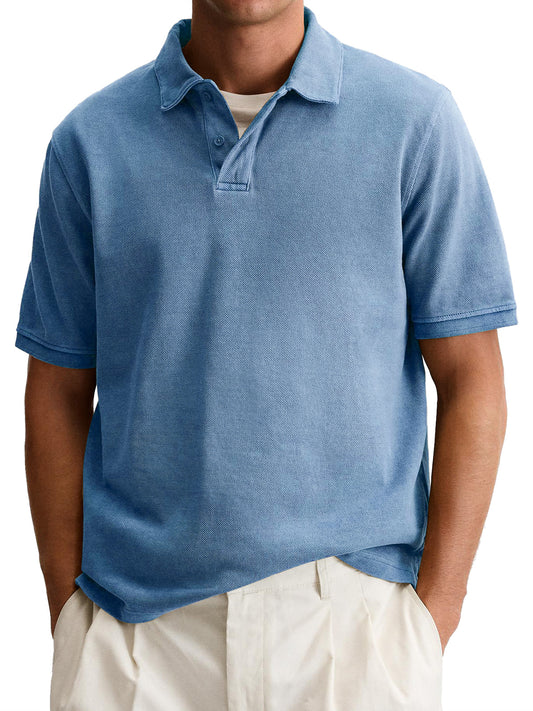 Men's Everyday Casual Lapel Button-Down Short Sleeve POLO Shirt
