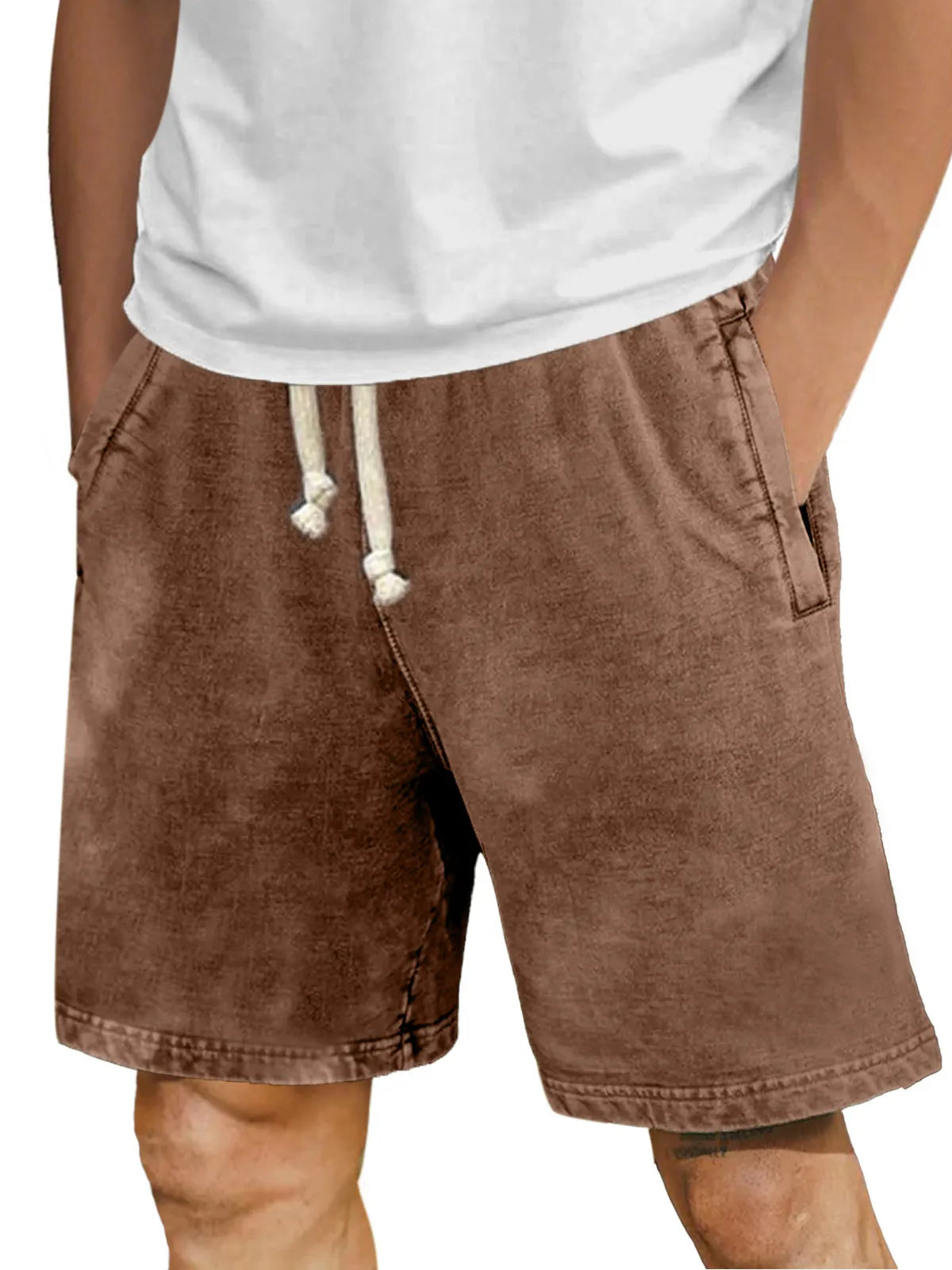 Men's Casual Simple Retro Solid Color Comfortable Shorts