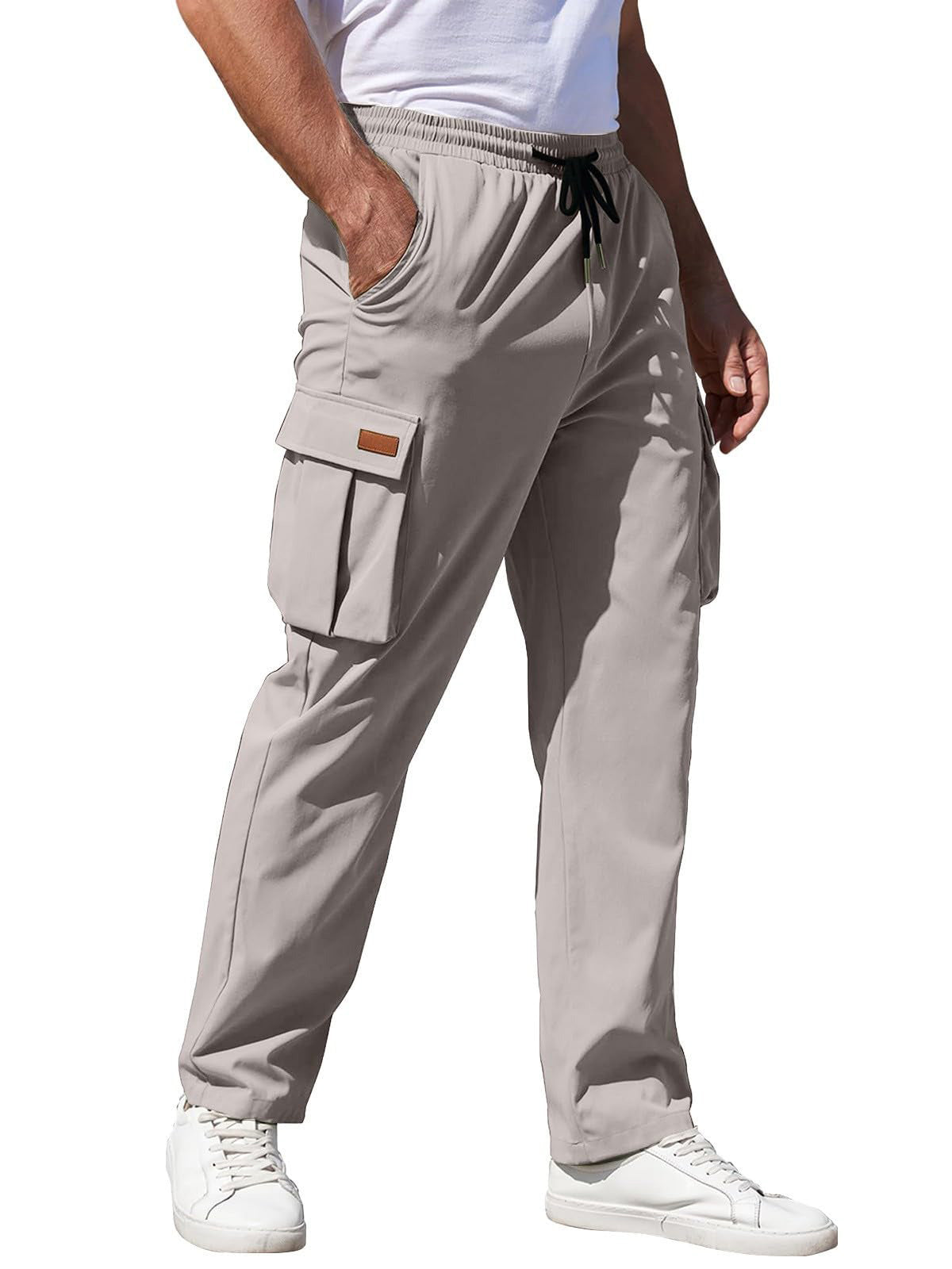 Men's Casual Multi-pocket Workwear Drawstring Trousers