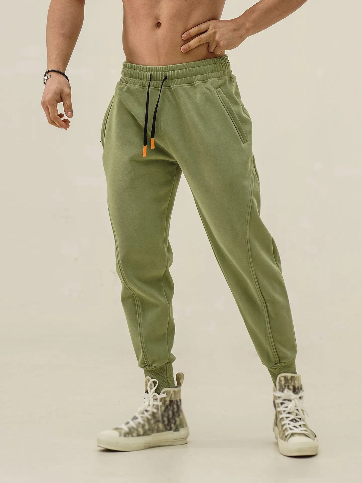 Men's Loose Three-dimensional Patchwork Leggings Trousers