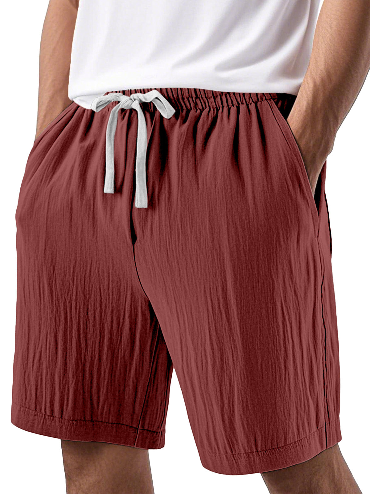 Men's Casual Solid Color Comfortable Loose Beach Shorts