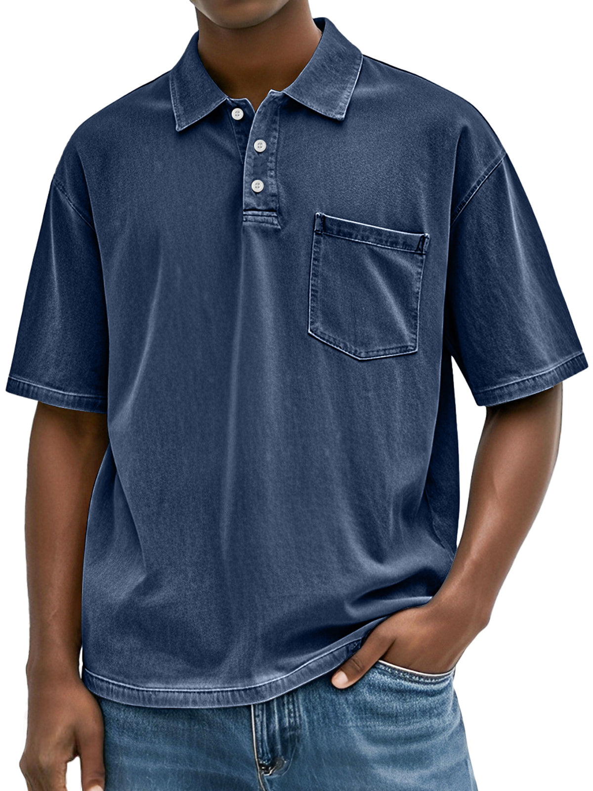 Men's Retro Everyday Lapel Pocket Comfort Short Sleeve POLO Shirt