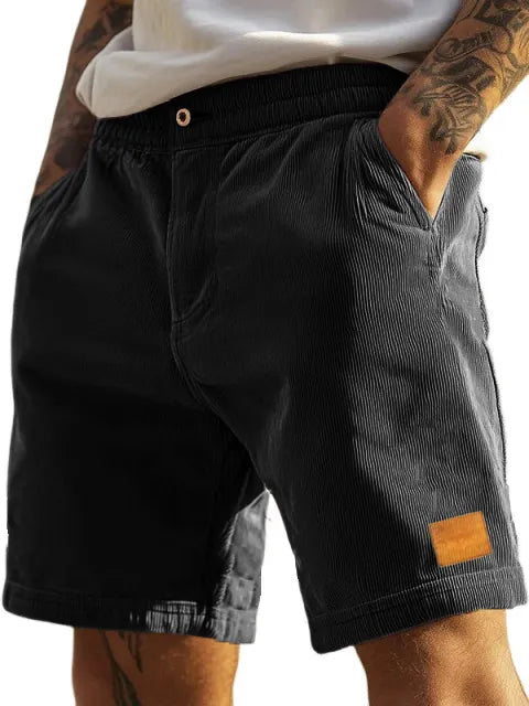 Men's Fashion Elastic Waist Embroidered Logo Shorts