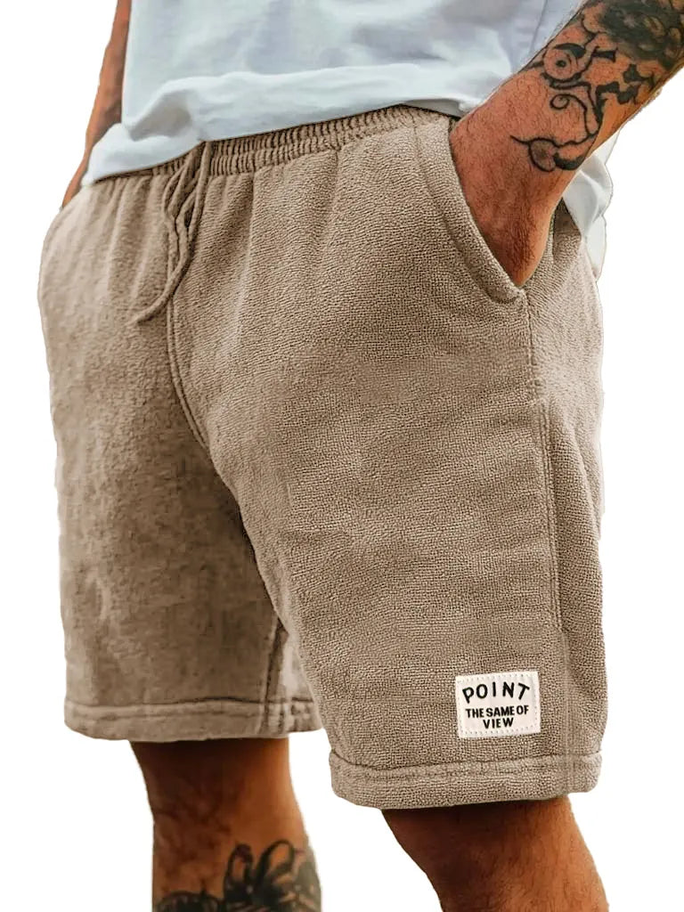 Men's Fashion Retro Embroidered Logo Pocket Shorts