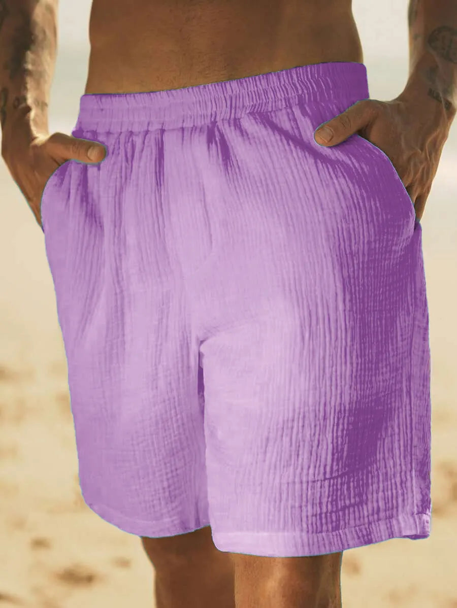 Men's Fashion Casual Pleated Fabric Shorts